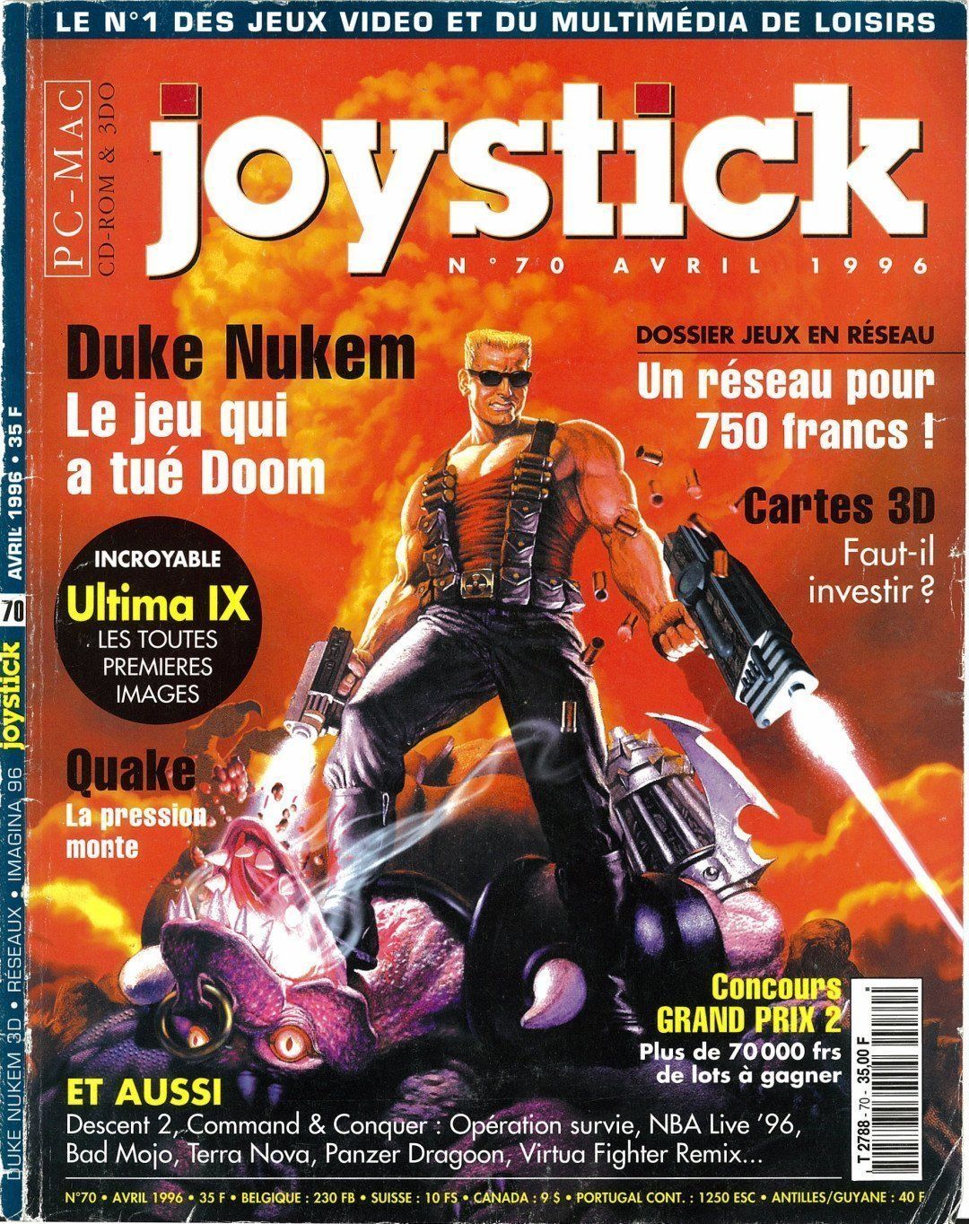 Joystick d'avril 1996 avec en couverture Duke Nukem